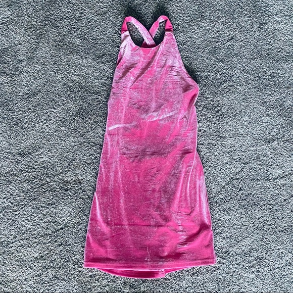NWT Superdown Arabella hot pink velvet strappy mini dress - Picture 4 of 16